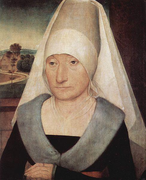 Hans Memling Portrait of an old woman. Germany oil painting art